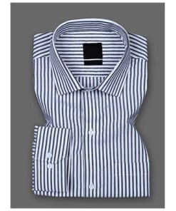 Premium Giza Cotton Shirt in Off White and Zeus Black