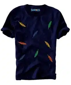 Men's Regular Fit Cotton Tee in Navy Blue