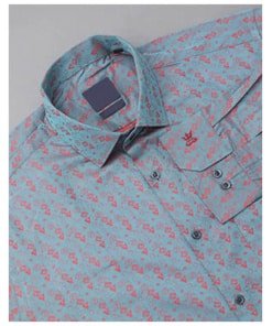 Premium Cotton Shirt with Geometrical Pattern