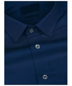 Premium Cotton Shirt in Solid Blue