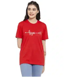 Red Hope Printed Cotton Blend T-Shirt – Women's Fashion