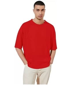 Oversized Half Sleeve Cotton Blend Tees for Men