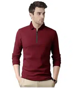 Regular Fit T-Shirt for Men in Red, Black, Green, Wine