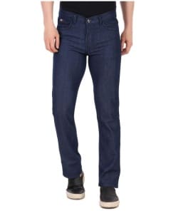 Blue Men's Straight Fit Bootcut Stretchable Denim with High Rise