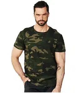 Regular Fit Half Sleeve Camouflage Printed T-Shirt for Men