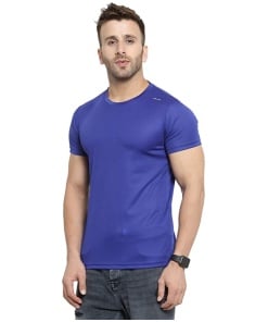 Men's Stylish Branded Solid Plain T-Shirt (Blue, White, Yellow)