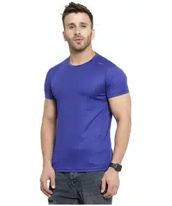 Men's Stylish Branded Solid Plain T-Shirt (Blue, White, Yellow)