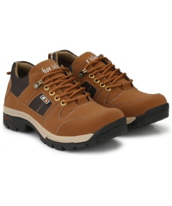 Stylish Men's Casual Boots in Tan, Brown, and Black Leatherette