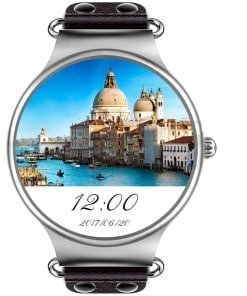 Step Tracker Bluetooth Smart Watch with Elegant Leather Band