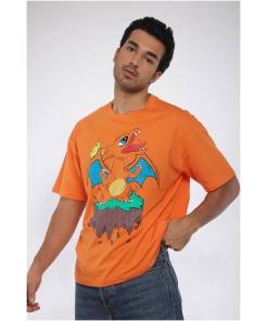 Orange Dragon Inspired Oversized Tee