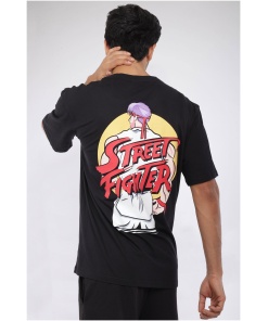 Retro Power Oversized T-shirt with Street Fighter Vibes