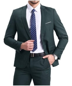 One-Click Single-Breasted Men's Blazer