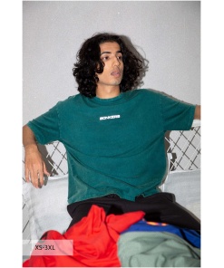 Green Oasis: Faded Bottle Green Tee