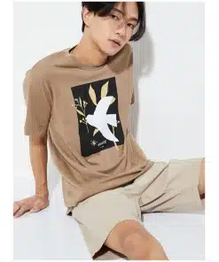 Men Slim Fit Graphic Printed T-shirt