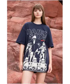Navy Blue Dark Side Oversized T-shirt