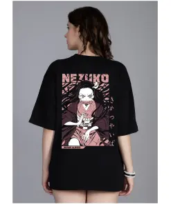 Nezuko Women Oversized Printed T-shirt
