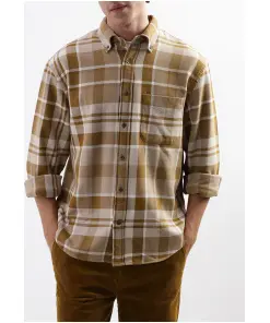 Gant Men Brown Checked Collar Shirt