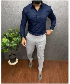 Party Wear Pant Shirt Combo For Men