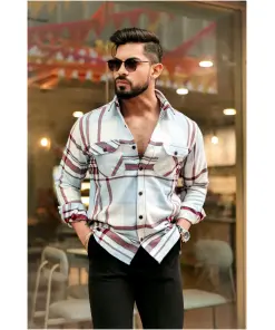 Sky Semi-winter Checkered Shirt