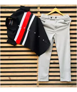 Party Wear Designer Cotton Shirt With Lycra Pant