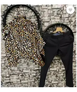 Men Casual Top Bottom Set