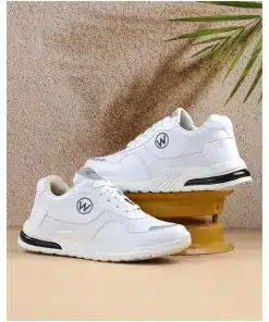Men's White Color Block Sneakers